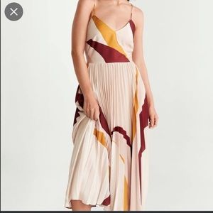 Mango Colorblock Midi Dress NWT